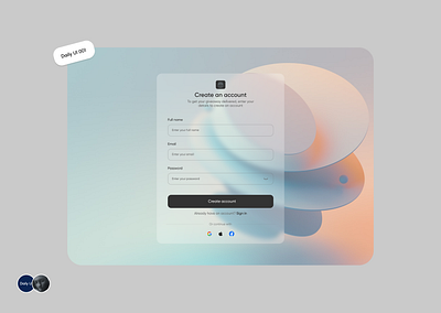 Sign Up Modal #DailyUI #Day001 #Webdesign design signup ui uiux