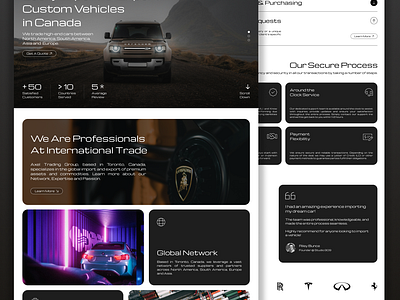 Car & Vehicle Trading Sales Website UI UX Design automobile branding business car design export graphic design illustration import logo site trading truck ui ux vector vehicle web design website