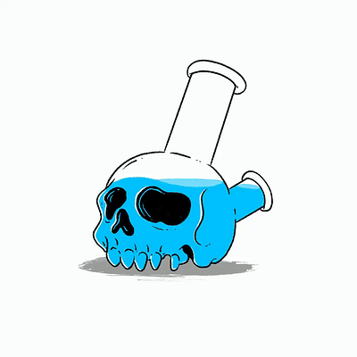 Skull Bong! branding character colors design funny graphic illustration shirt vector