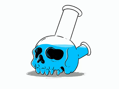 Skull Bong! branding character colors design funny graphic illustration shirt vector