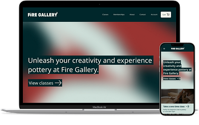 Pottery Studio Landing Page and Call to Action call to action home page mesh gradient ui