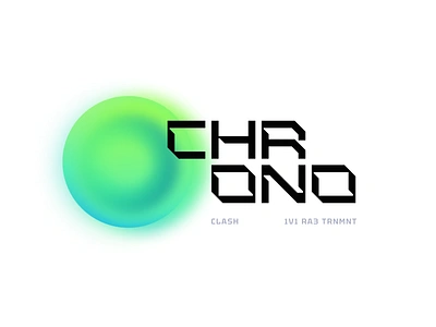 Chrono Clash Logo 3d ball commadn and conquer cybersport esports flat green lightning logo mark modern red alert rts sign space symbol time tournament type vector