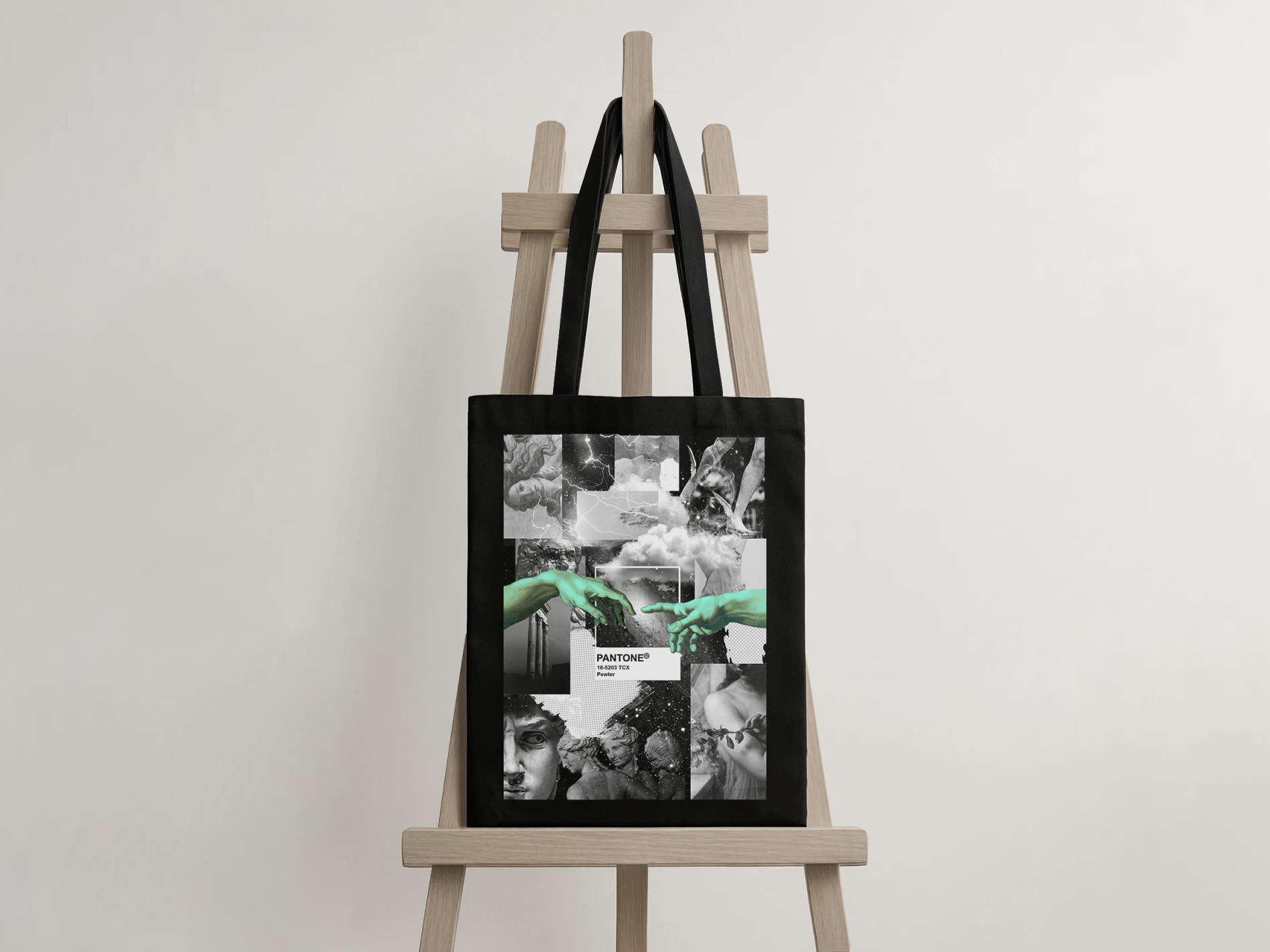 Collage graphic design illustration typography