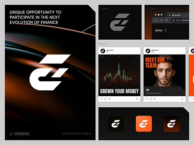 Ephemeral Token - Landing Page & Branding 3d ai ai platform animation blockchain branding crypto design figma graphic design illustration landing page logo motion graphics render roadmap ui web3