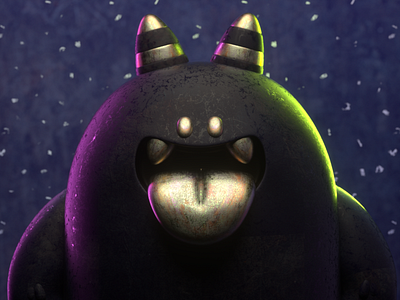 Chamuko 3d blender c4d chamuko character demon design devil illustration juguete render toy vago3d