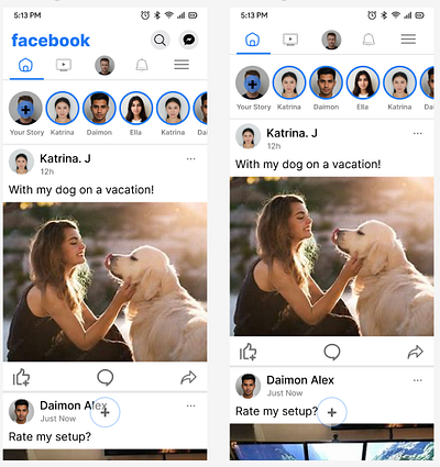 Facebook clone - UI/UX design figma graphic design ui ui ux uiux ux