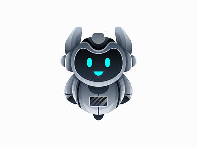 Robot logo design 3d brand creative design graphic graphic design icon illustration illustrator logo robot ui