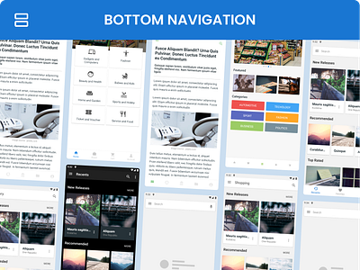 Android Bottom Navigation android ui bottom navigation branding design material design materialdesign mobile ui modern ui ui design ux design