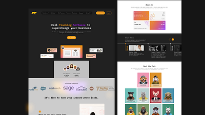 Call Tracking Software Website about us branding dark website landing page ui design web design website