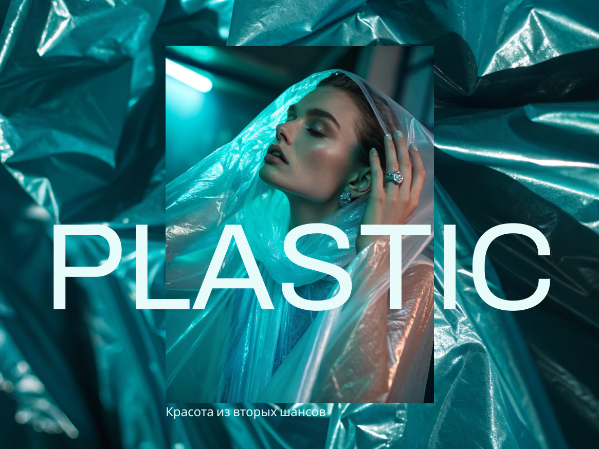 Design of things from recycled plastic graphic design typography