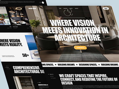 Dream Space // Architecture Agency // 2024 agency architecture design interface interior landing page minimal popular shot ui uidesign visual design web web design website