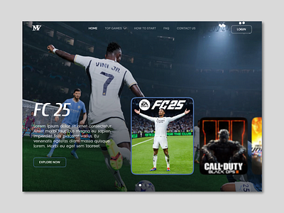 EAFC 25 E-commence landing Page. eafc25 game landing page gameui ui