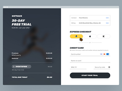 DUI #2: Checkout checkout clean daily ui daily ui 002 dailyui dailyui 002 minimal simple ui