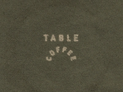 Table Coffee Logotype brand identity branding cafe coffee coffee shop design graphic design hand crafted logo logotype unto dust word mark