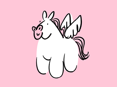 Pink Pony Club 🐴 design doodle funny horse illo illustration lol pink pony pony sketch