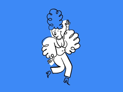 Marge-a-go-go 💃 dancer design doodle funny illo illustration lol marge simpson sketch