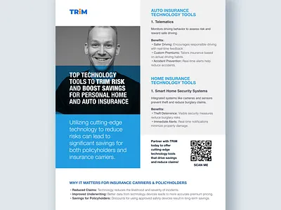 Personal Lines One-Pager Design for TRiM marketingdesign