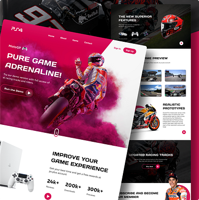 MotoGP 19 3d animation bikes branding game graphic design honda logo motion graphics motogp race sport ui