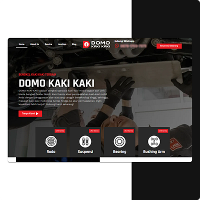 Website for Car Workshop ui ux wordpress