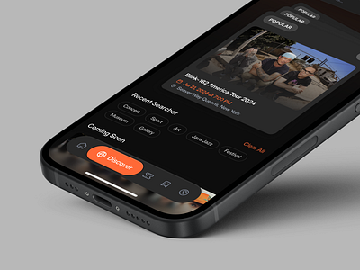 Event UI/UX Mobile App Design - Discover app design booking booking mobile app buy ticket discover event ticket event mobile app festival festival app festival mobile app ios music party popular ticket product design schedule search search ticket ui design ui ux