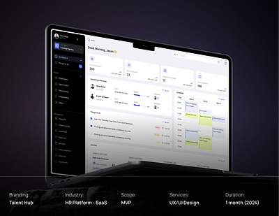 Talenthub - Hiring Management Dashboard admin board case study component dashboard design employees hiring process hr human resource ui ux design uxui