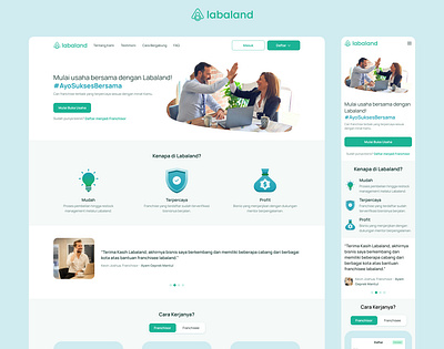 Franchise business platform, Labaland businessplatform cleanui entrepreneurship franchiseplatform interactiondesign landingpage minimaldesign productdesign responsivedesign startupplatform uiux userexperience webappdesign webdesign webinterface