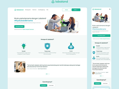 Franchise business platform, Labaland businessplatform cleanui entrepreneurship franchiseplatform interactiondesign landingpage minimaldesign productdesign responsivedesign startupplatform uiux userexperience webappdesign webdesign webinterface