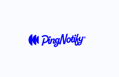 PingNotify Logo blue branding logo playful radar