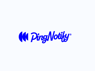 PingNotify Logo blue branding logo playful radar