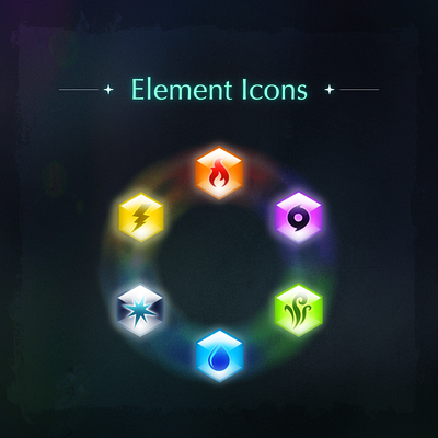 Game UI - Element Icons logo ui art