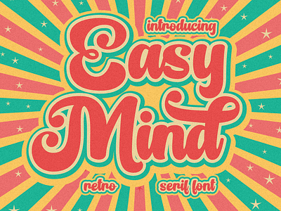 Easy Mind – Retro Serif Font advertising bold style business branding calligraphy classic creative display font graphic design greeting card illustration logo magazine modern font packaging poster product design retro font script font typography vintage