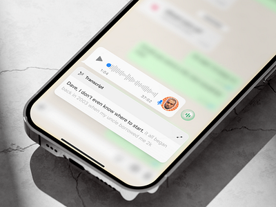 AI Voice-to-Text for WhatsApp ai app artificial chat decoder messenger note speech text ui ux voice voice note web design whatsapp