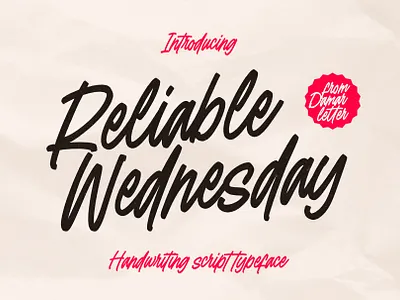 Reliable Wednesday branding design font identity illustration lettering logo type typography ui