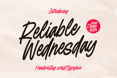 Reliable Wednesday branding design font identity illustration lettering logo type typography ui