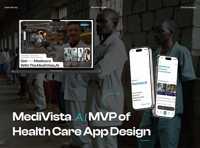 Mobile App and it's Landing Page Design ai best website branding case study color customer friendly ui cx daily ui full process of design healthcare app landing page modern font modern website ui typography design ui design user friendly ui ux design