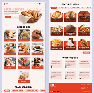 Holland Bakery Website Redesign 🍰✨ app bakery design redesign ui uiux webdesign