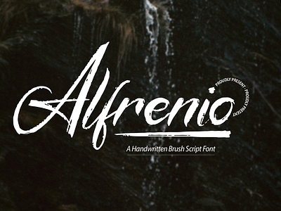 Alfrenio | Handwritten Brush Script title