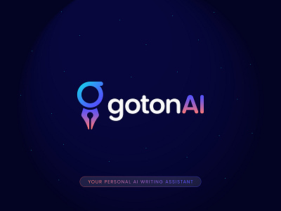 gotonAI Copywriting AI Bot Logo Design: Letter g + Ink Pen ai ai logo artificial intelligence brand identity branding chatbot content marketing copywriting copywriting logo gradient ink pen letter g logo design modern logo pencil saas software logo tech logo technology writing