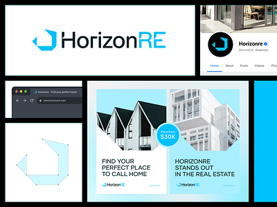 Horizonre Logo design building home home sell house house sell lifestyle logo logo design property real estate selling trustworthy urban