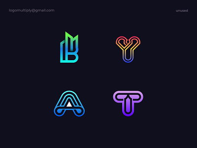 Logo Alphabet - B, Y, A, T letters a app b brand identity branding business logo company logo crypto design icon lettering letters logo logo logo design logos saas t tech web 3 y