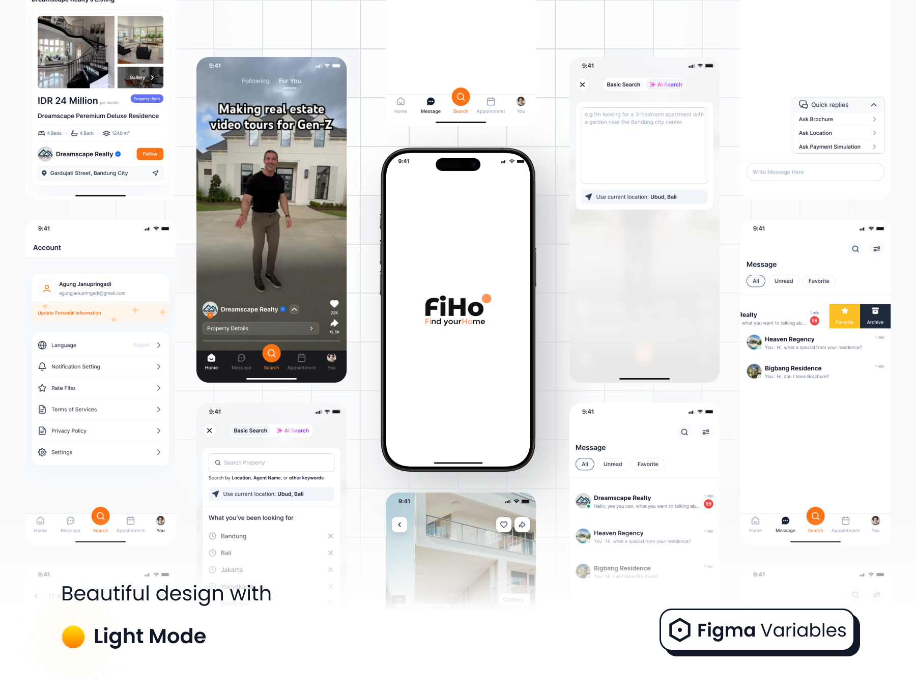 FIHO - Real Estate Mobile App UI KIT figma mobile app property property mobile app real estate ui ui kit ui ux ux