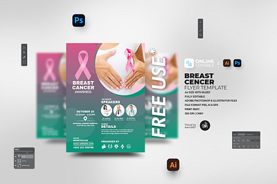 Breast Cancer Awareness Event Flyer aam360 aam3sixty breast cancer breast cancer awareness month cancer awareness month cancer awareness seminar cancer clinic cancer day cancer event cancer flyer charity event design flyer template free flyer healthy breast illustration pink awareness pink cancer pink ribbon women cancer