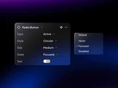 Radio Button - UnifiedUI component components design figma ui unified ui unifiedui ux variants web design web esign website