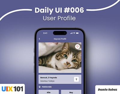 Daily UI Challenge #006 - User Profile dailyui ui006 uichallenge uix101 userprofile