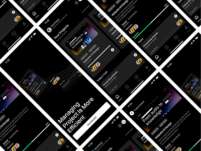 Design exploration for a task management app app ui designs dark design ideas figma management app ui