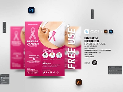 Breast Cancer Awareness Flyer aam360 aam3sixty breast cancer breast cancer awareness month cancer awareness seminar cancer clinic cancer day cancer event cancer flyer charity event concept design flyer template free flyer healthy breast illustration pink awareness pink cancer pink ribbon women cancer