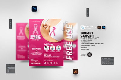 Breast Cancer Awareness Flyer aam360 aam3sixty breast cancer breast cancer awareness month cancer awareness seminar cancer clinic cancer day cancer event cancer flyer charity event concept design flyer template free flyer healthy breast illustration pink awareness pink cancer pink ribbon women cancer