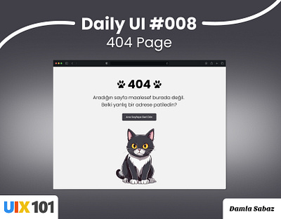 Daily UI Challenge #008 - 404 Page 404page dailyui ui008 uichallenge uix101