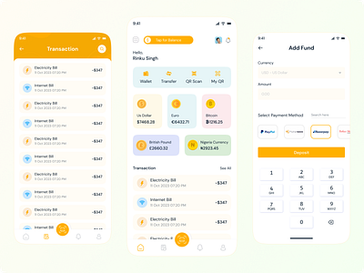 Digital Wallet Mobile App banking buy clean crypto design exchange finance minimal mobile app modern design p2p sell send money transfer trending typography ui unique ux wallet