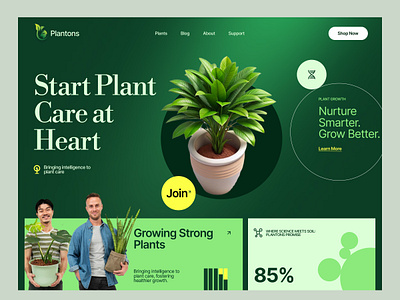 Plantons Website design interface product service startup ui ux web website